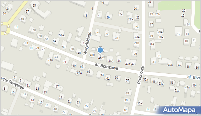 Chojnice, Aleja Brzozowa, 46A, mapa Chojnic