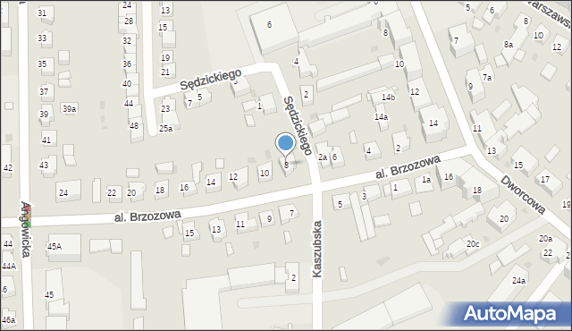 Chojnice, Aleja Brzozowa, 8, mapa Chojnic