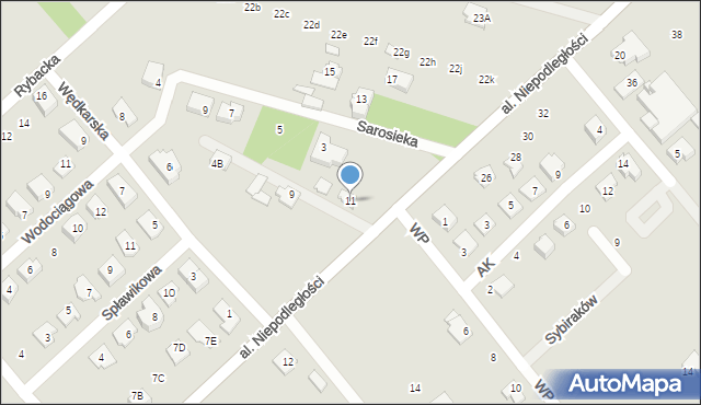 Choroszcz, Aleja Niepodległości, 11, mapa Choroszcz