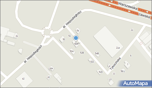 Choroszcz, Aleja Niepodległości, 52A, mapa Choroszcz
