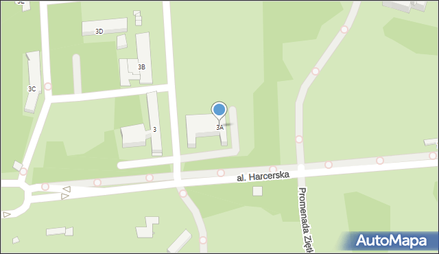 Chorzów, Aleja Harcerska, 3A, mapa Chorzów