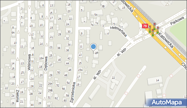 Chorzów, Aleja Wojska Polskiego, 2, mapa Chorzów