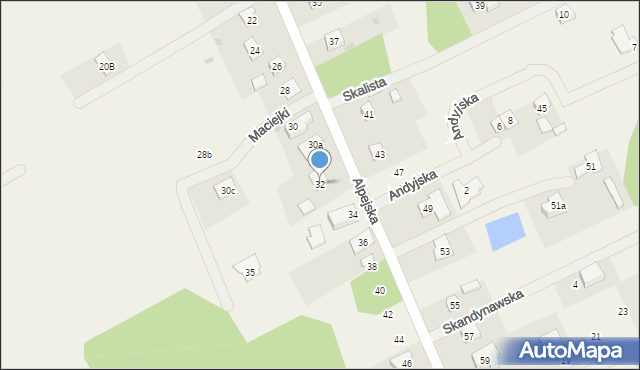 Chylice, Alpejska, 32, mapa Chylice