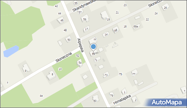 Chylice, Alpejska, 69, mapa Chylice