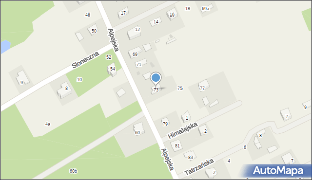 Chylice, Alpejska, 73, mapa Chylice