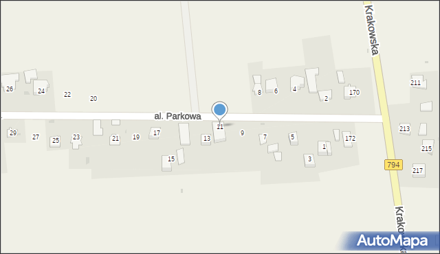 Cianowice, Aleja Parkowa, 11, mapa Cianowice