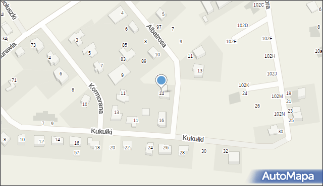 Czaple, Albatrosa, 14, mapa Czaple