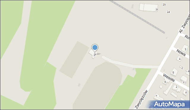 Czarne, Aleje Zwycięzców, 1f, mapa Czarne