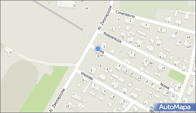 Czarne, Aleje Zwycięzców, 4, mapa Czarne