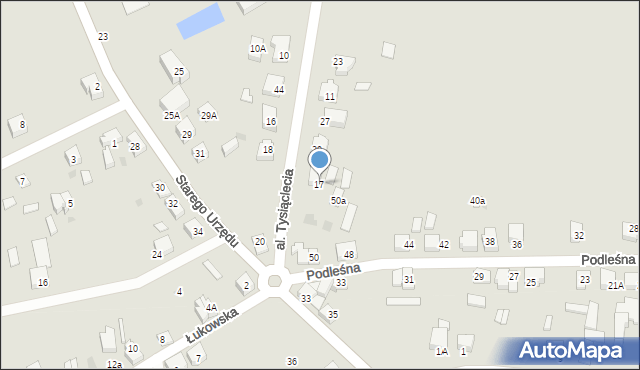 Czersk, Aleja Tysiąclecia, 17, mapa Czersk