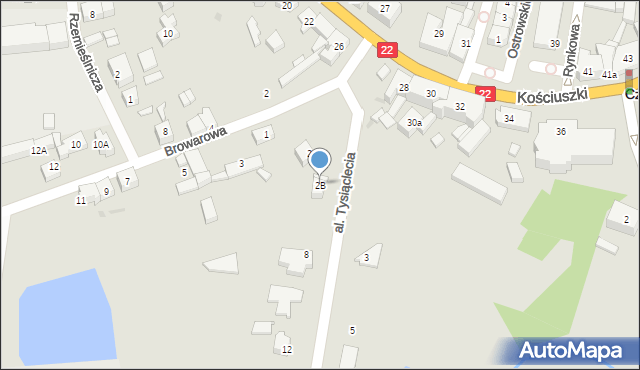 Czersk, Aleja Tysiąclecia, 2B, mapa Czersk