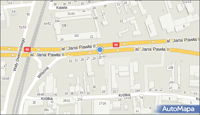 Częstochowa, Aleja Jana Pawła II, 23, mapa Częstochowy