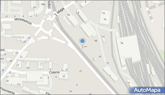 Częstochowa, Aleja Niepodległości, 1, mapa Częstochowy