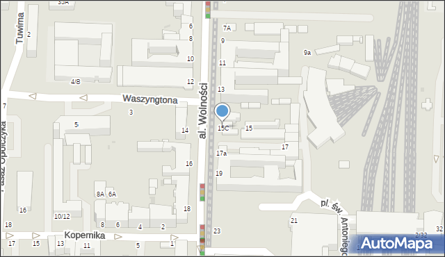 Częstochowa, Aleja Wolności, 15C, mapa Częstochowy