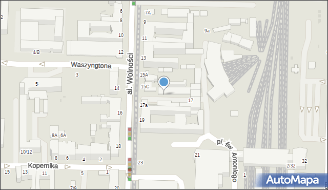 Częstochowa, Aleja Wolności, 17b, mapa Częstochowy
