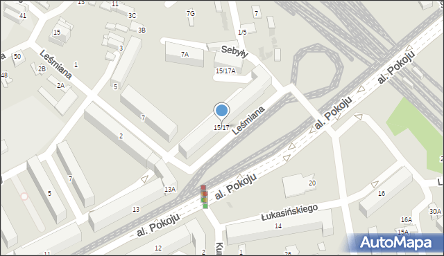 Częstochowa, Aleja Pokoju, 15/17, mapa Częstochowy