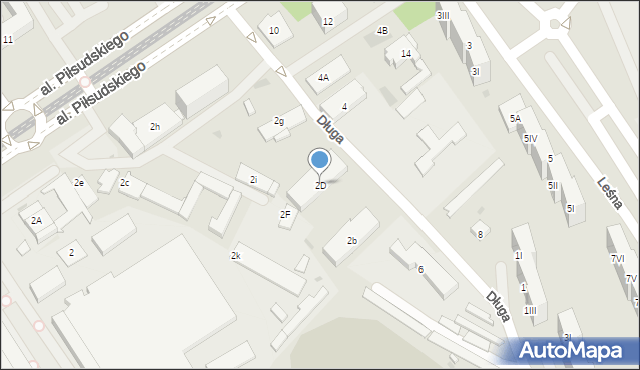 Dąbrowa Górnicza, Aleja Piłsudskiego Józefa, marsz., 2D, mapa Dąbrowa Górnicza