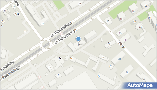 Dąbrowa Górnicza, Aleja Piłsudskiego Józefa, marsz., 2h, mapa Dąbrowa Górnicza