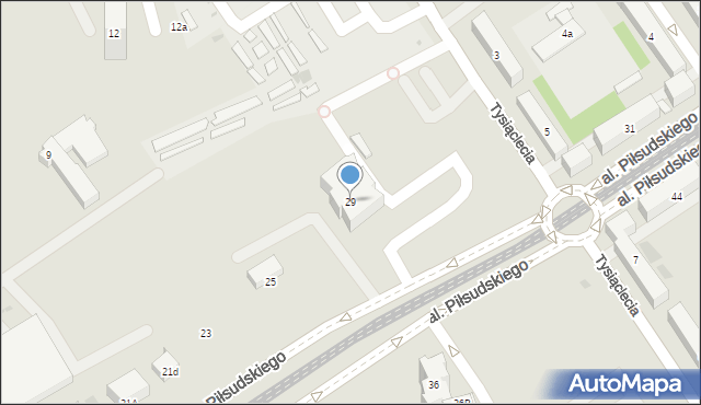 Dąbrowa Górnicza, Aleja Piłsudskiego Józefa, marsz., 29, mapa Dąbrowa Górnicza
