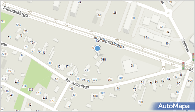 Dąbrowa Górnicza, Aleja Piłsudskiego Józefa, marsz., 58C, mapa Dąbrowa Górnicza