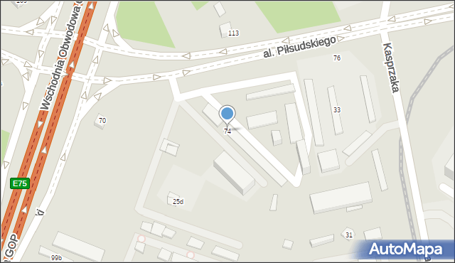 Dąbrowa Górnicza, Aleja Piłsudskiego Józefa, marsz., 74, mapa Dąbrowa Górnicza
