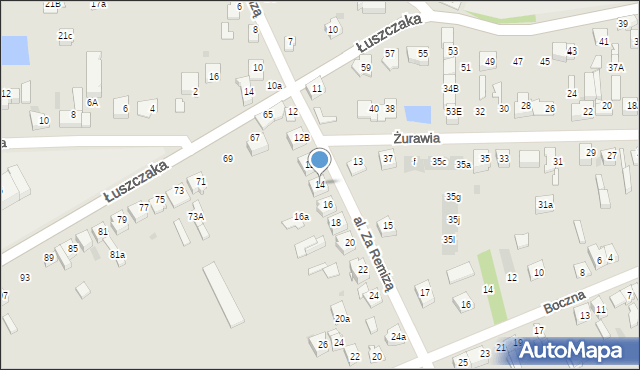 Dąbrowa Górnicza, Aleja za Remizą, 14, mapa Dąbrowa Górnicza