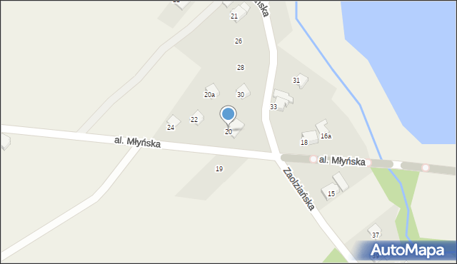 Dankowice, Aleja Młyńska, 20, mapa Dankowice