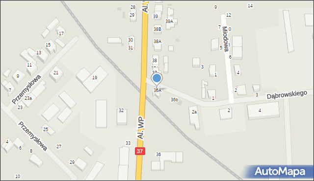 Darłowo, Aleje Wojska Polskiego, 36A, mapa Darłowo
