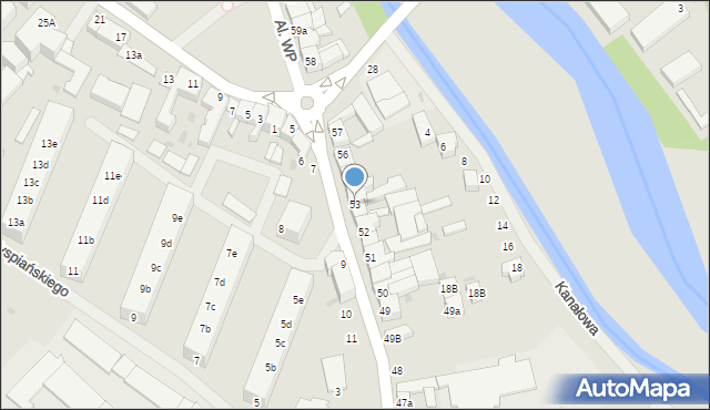 Darłowo, Aleje Wojska Polskiego, 53, mapa Darłowo