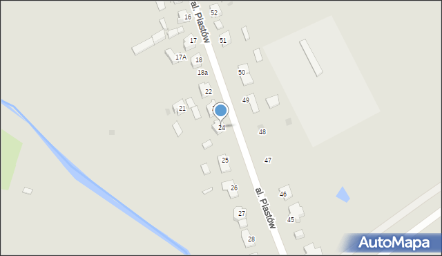 Drezdenko, Aleja Piastów, 24, mapa Drezdenko