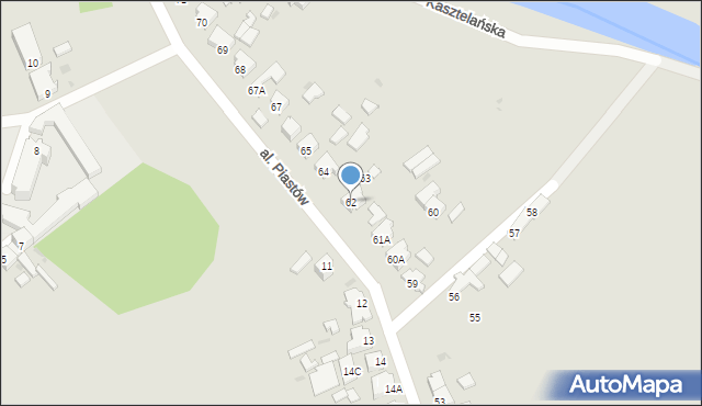 Drezdenko, Aleja Piastów, 62, mapa Drezdenko