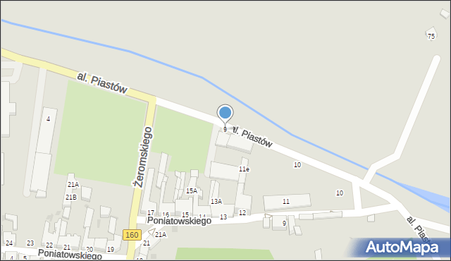 Drezdenko, Aleja Piastów, 9, mapa Drezdenko