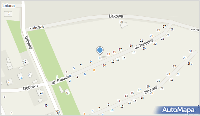 Działki, Aleja Palucha Tadeusza, 11, mapa Działki