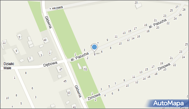 Działki, Aleja Palucha Tadeusza, 4, mapa Działki