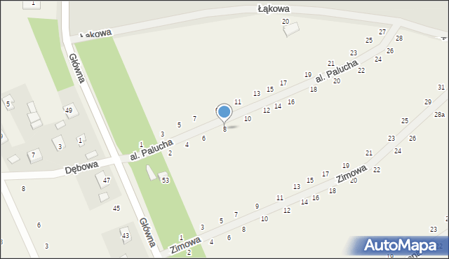 Działki, Aleja Palucha Tadeusza, 8, mapa Działki
