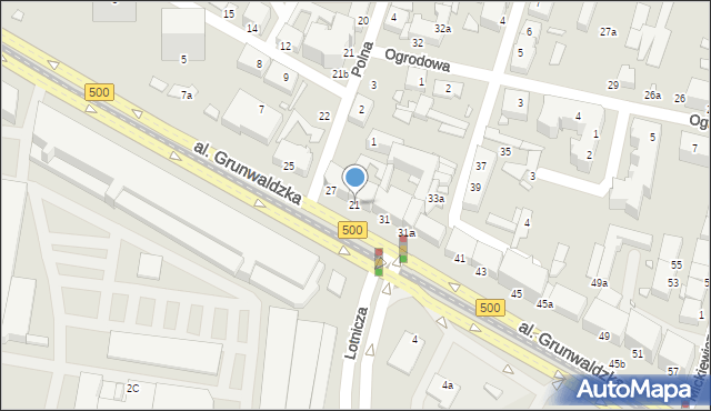 Elbląg, Aleja Grunwaldzka, 21, mapa Elbląga