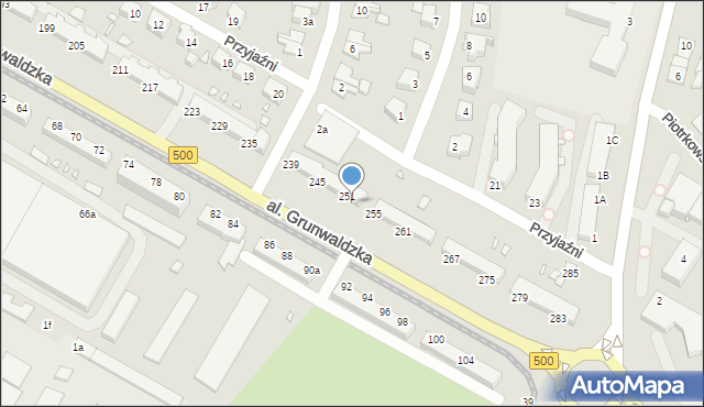 Elbląg, Aleja Grunwaldzka, 253, mapa Elbląga