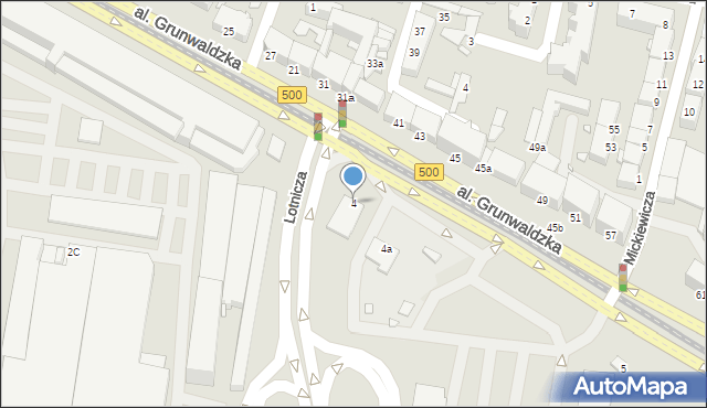 Elbląg, Aleja Grunwaldzka, 4, mapa Elbląga