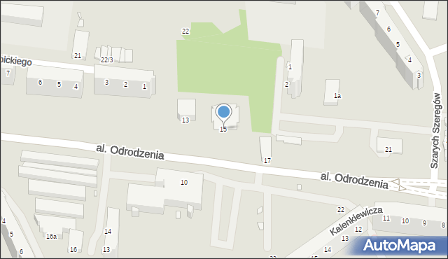 Elbląg, Aleja Odrodzenia, 15, mapa Elbląga