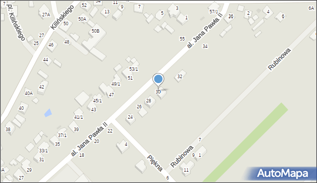 Gąbin, Aleja Jana Pawła II, 30, mapa Gąbin