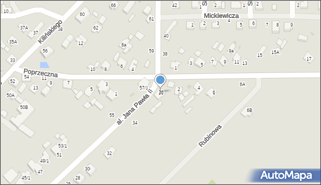 Gąbin, Aleja Jana Pawła II, 36, mapa Gąbin