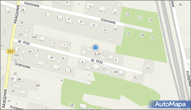 Gabryelin, Aleja Róż, 5, mapa Gabryelin