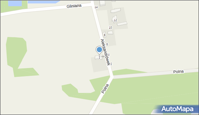 Garbów, Aleksandrówek, 1, mapa Garbów