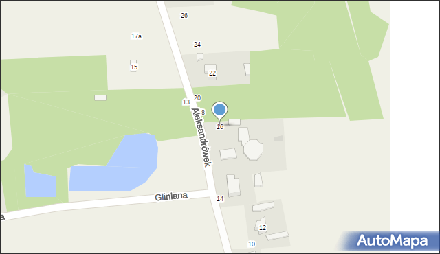 Garbów, Aleksandrówek, 16, mapa Garbów