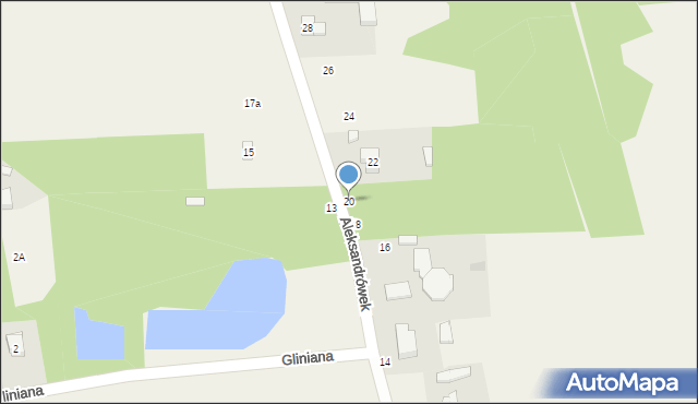 Garbów, Aleksandrówek, 20, mapa Garbów