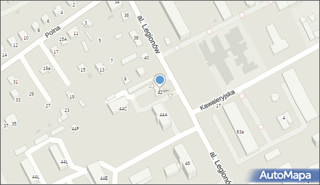 Garwolin, Aleja Legionów, 42, mapa Garwolin