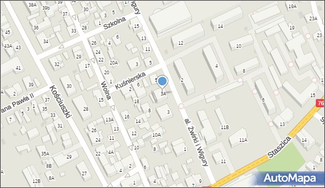 Garwolin, Aleja Żwirki i Wigury, 3A, mapa Garwolin