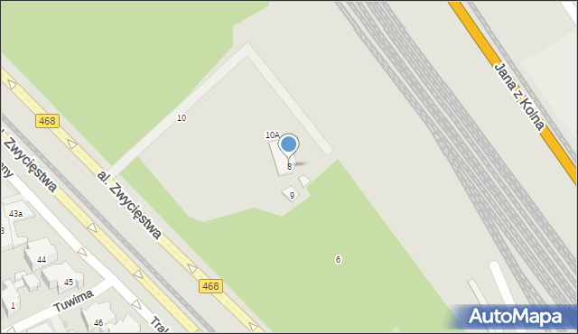 Gdańsk, Aleja Zwycięstwa, 8, mapa Gdańska