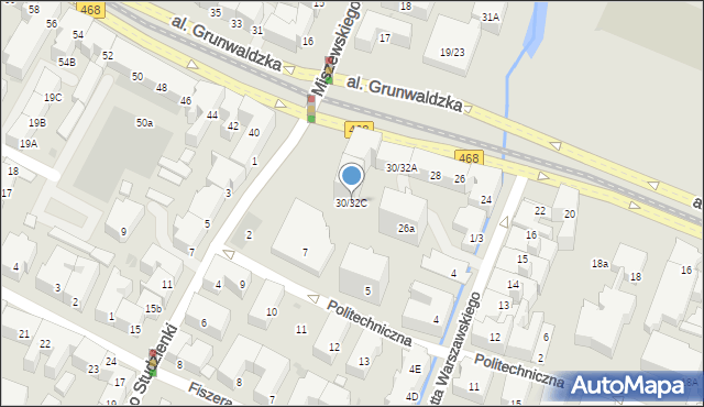 Gdańsk, Aleja Grunwaldzka, 30/32C, mapa Gdańska