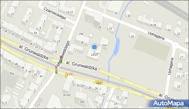 Gdańsk, Aleja Grunwaldzka, 19/23, mapa Gdańska